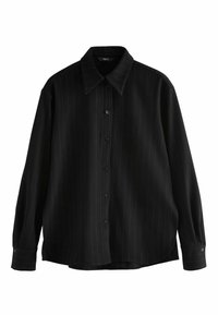 PINSTRIPE LONG SLEEVE - REGULAR FIT - Gombos blúz - black