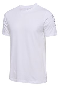 Hummel ELEMENTAL CHEVRON - T-shirt print - white