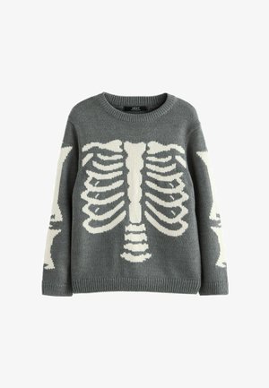 Next, Jumper - charcoal grey skeleton