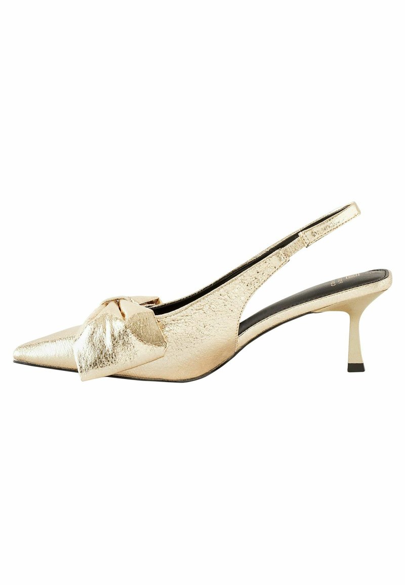 Next FOREVER COMFORT BOW POINT TOE Pumps gold/guldfärgat Zalando.se