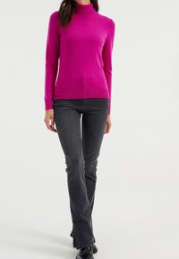 WE Fashion Stickad tröja - neon pink