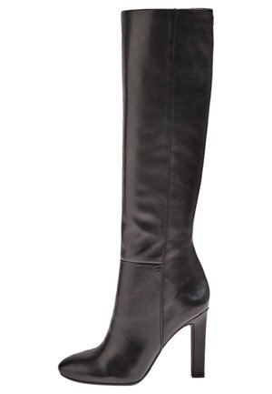 Kozačky na vysokém podpatku - black