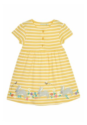 BUNNY APPLIQUE BUTTON FRONT REGULAR FIT - Jerseyjurk - yellow bunny stripe