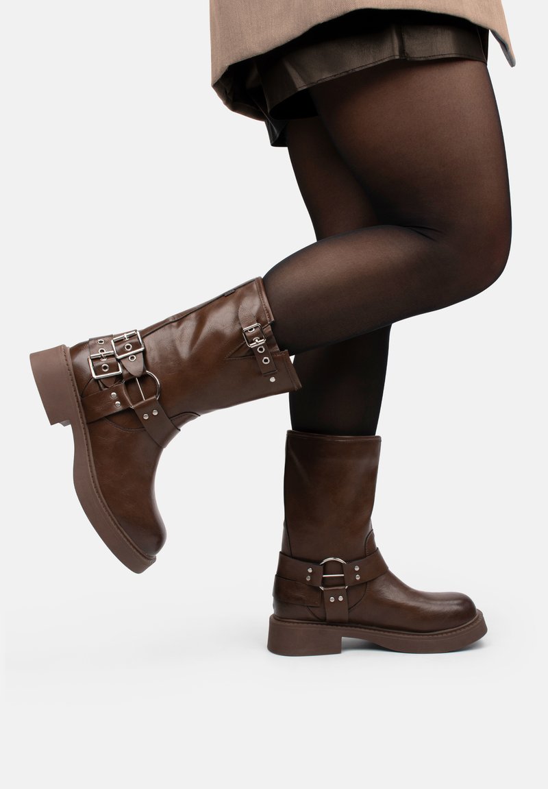 Posh by Poelman Botines con plataforma - dark brown