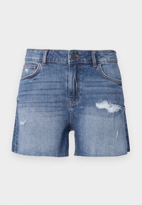 NMROLLA REGULAR  - Džinsiniai šortai - medium blue denim