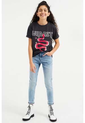 T-shirt con stampa - black