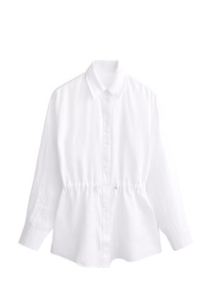 OYSHO LINEN WITH ADJUSTABLE - Chemisier - white