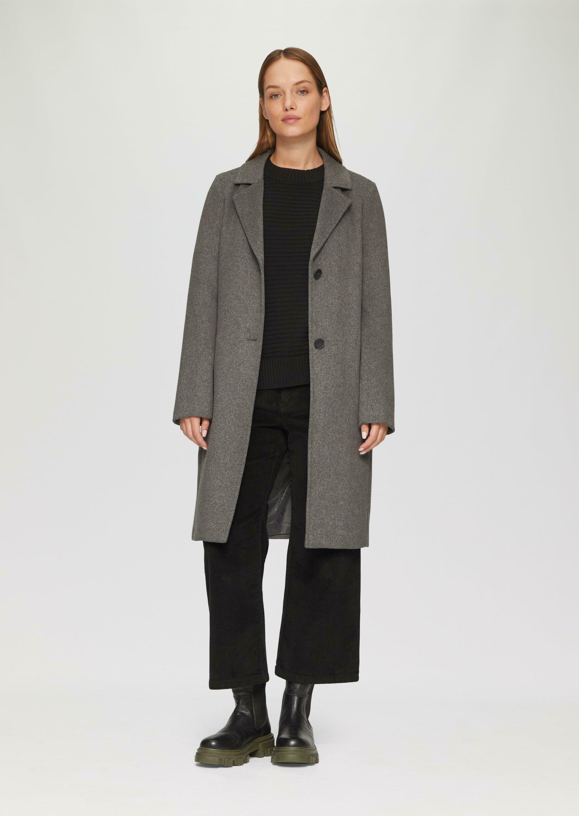 MIT REVERSKRAGEN Manteau classique graphit/gris foncé