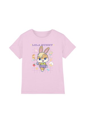 Cotton Soul, LOONEY TUNES GOKKO LOLA BUNNY TREAT GRID UNISEX - T-Shirt print - pink