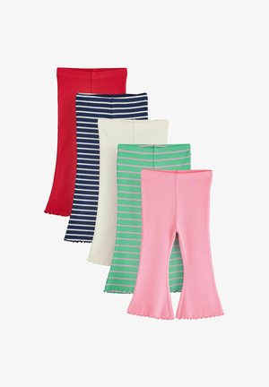 Next, REGULAR FIT - RIBBED FLARE LEGGINGS 5 PACK - Legging (type pantalon) - green pink