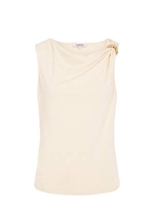 Morgan, MORGAN MORGAN COWL NECK TANK TOP - Blouse - beige clair