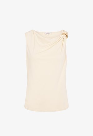 Morgan, MORGAN MORGAN COWL NECK TANK TOP - Blouse - beige clair