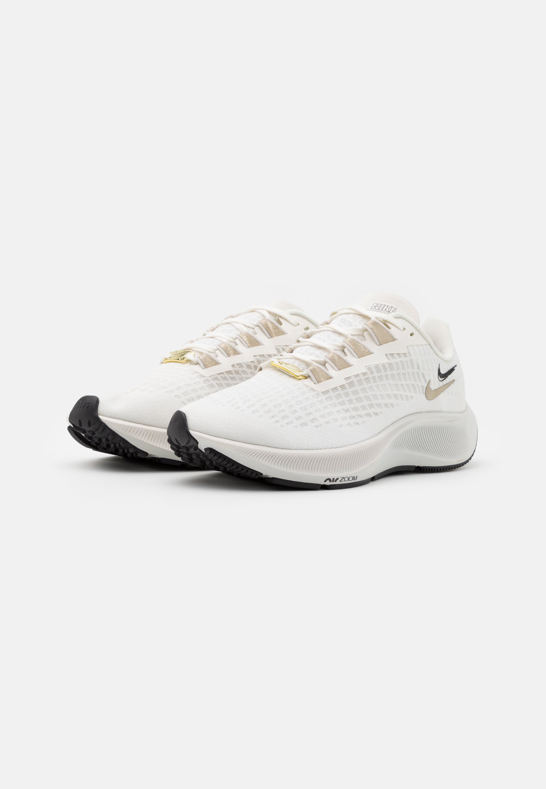 Nike Performance AIR ZOOM PEGASUS 37 - Hardloopschoenen neutraal -  ivory/metallic gold silk/platinum tint/oil grey/Beige - Zalando.nl