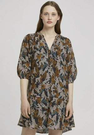 Day dress - abstract monkey print