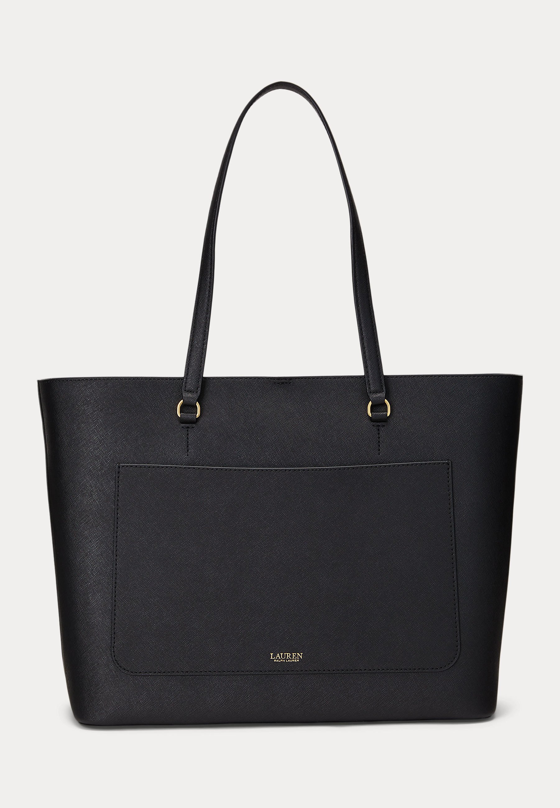 Lauren Ralph Lauren CROSSHATCH LEATHER LARGE KARLY TOTE - Tote bag
