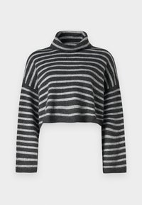 ONLTALIO STRIPE SHORT ROLLNECK  - Pulóver - dark grey