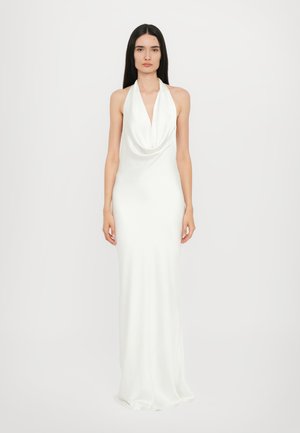 HALTER DRAPE BIAS GOWN - Robe de soirée - snow white