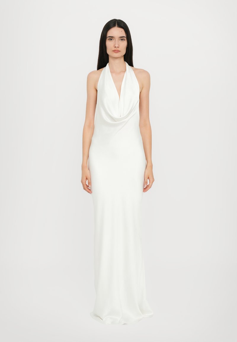 Norma Kamali - HALTER DRAPE BIAS GOWN - Cocktailkjole / festkjole - snow white, Forstør