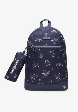 Abercrombie & Fitch PENCIL BAG BACKPACK SET UNISEX - Skolväska set - indigo