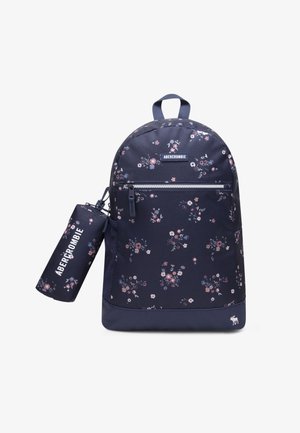Abercrombie & Fitch PENCIL BAG BACKPACK SET UNISEX - Skoletaske sæt - indigo