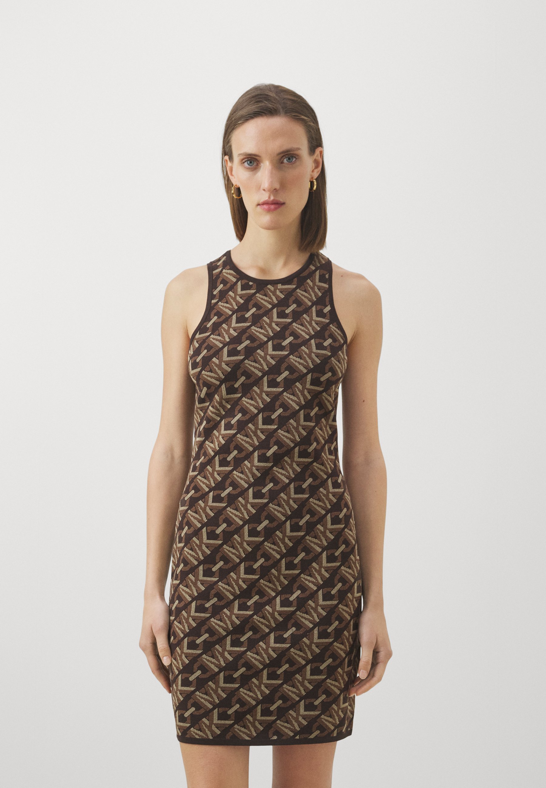 brown michael kors dress