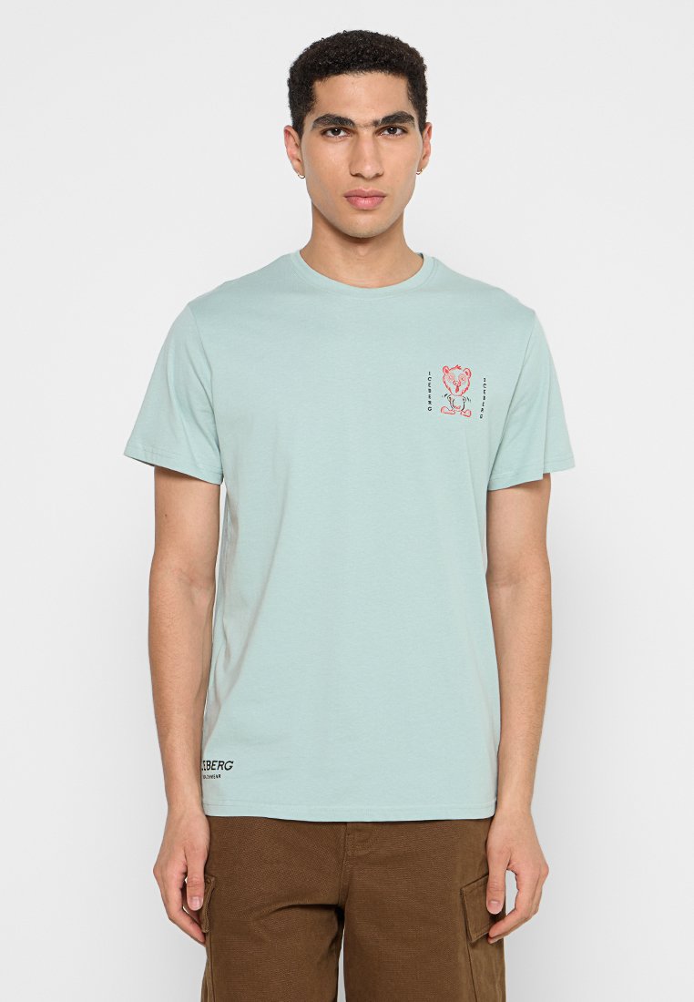 Iceberg T-shirt print mintgroen