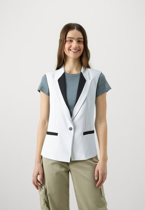 TAILORED GILET - Chaleco - white/black