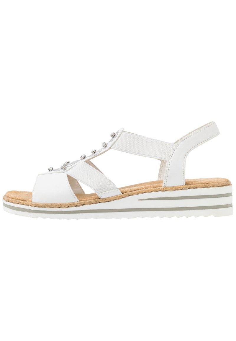 Rieker V02y5 gesloten sandalen voor dames, voorjaar/zomer, wit wit wit 80, 42 EU