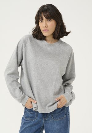 Kaffe KAADONA WITH ROUND NECK - Sweatshirt - grey melange
