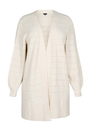 Strickjacke - mottled beige