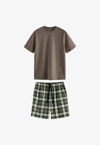 Unselected, stone green check