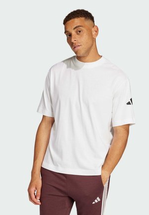 adidas Sportswear ESSENTIALS LOOSE FIT 3 BAR - T-shirts basic - white   black