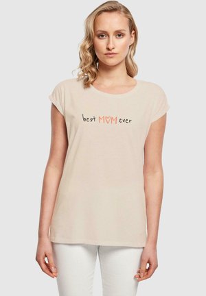 Merchcode MOTHERS DAY - BEST MOM EVER  - T-Shirt print - whitesand