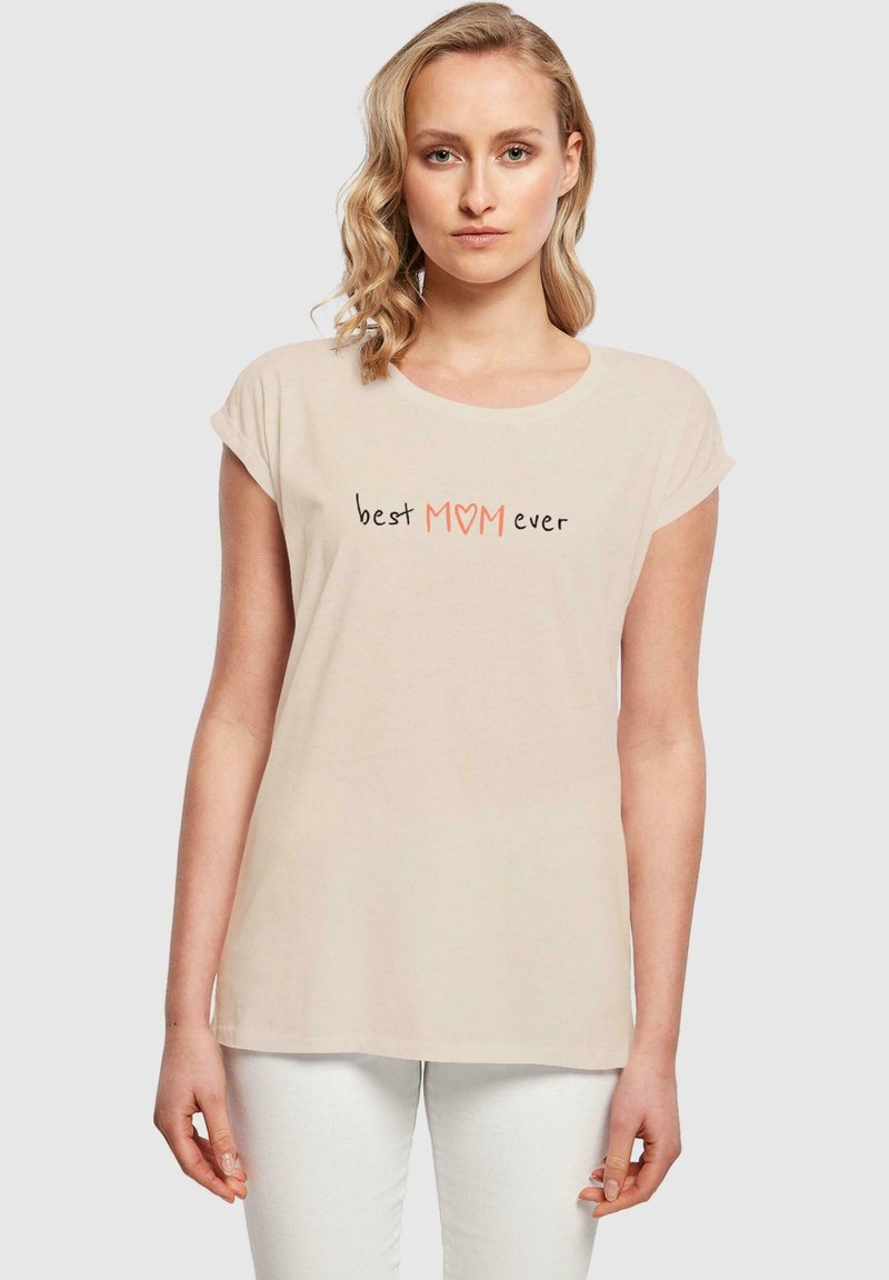 Merchcode MOTHERS DAY - BEST MOM EVER - Print T-shirt - whitesand