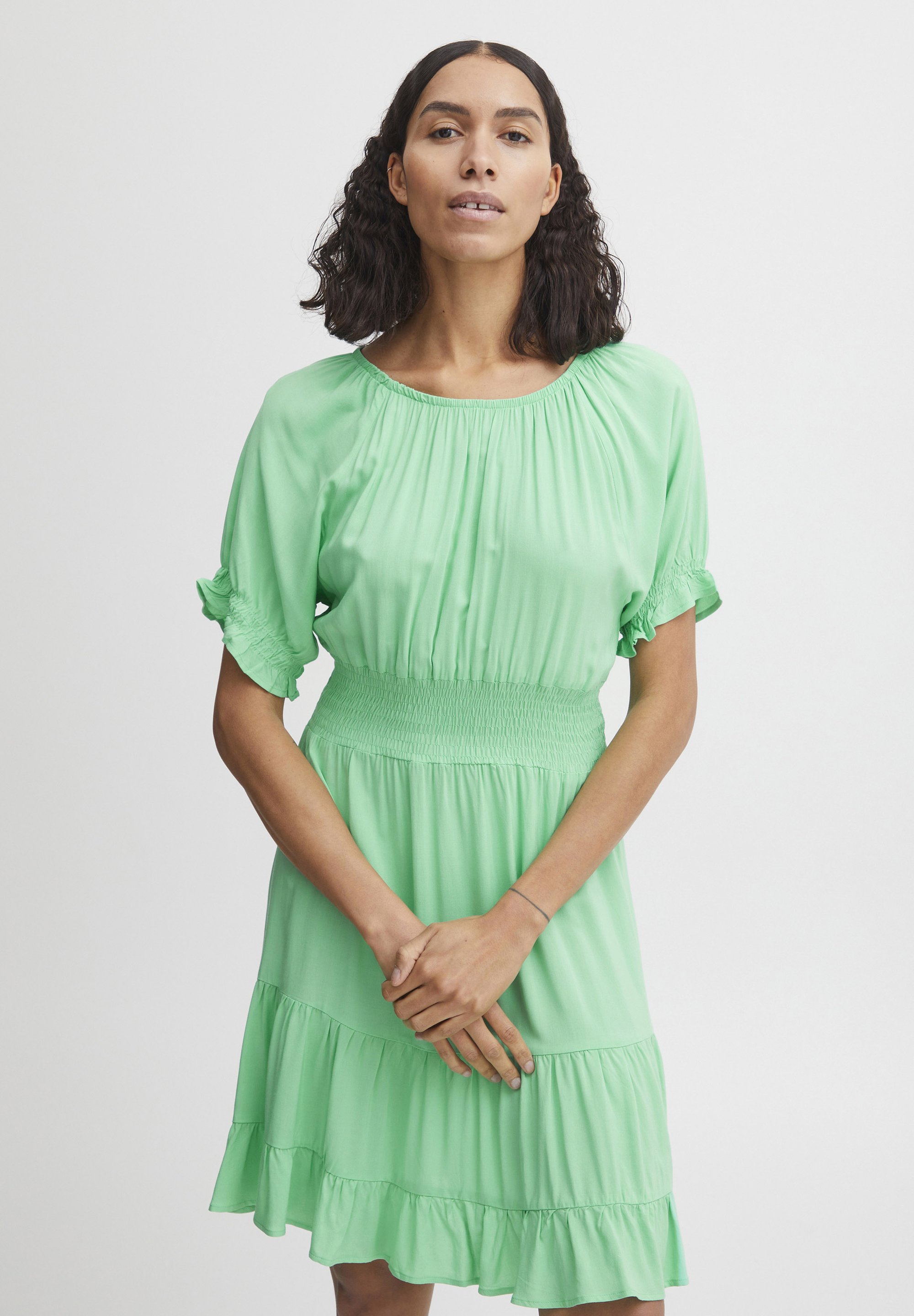 bud green dress Bud Green Evening Dress| Evening Dresses MADE TO MEASURE / Green / Satin main image 1
