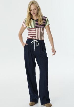 WITH CONTRAST DRAWSTRING - Broek - navy
