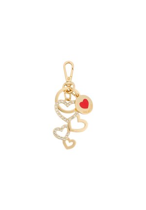 CHIZISX Portachiavi elegante con ciondolo a forma di cuore con perle finte, sofisticato, gioiello per zaini e chiavi da donna, Argento, Taglia unica