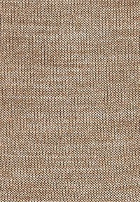 Tela de punto marrón claro con un patrón texturizado de hilos entrelazados, creando una superficie suave y uniforme.