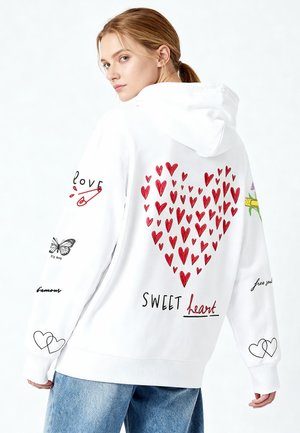 TATTOOSWEET  EMBROIDERY - Felpa con zip - white