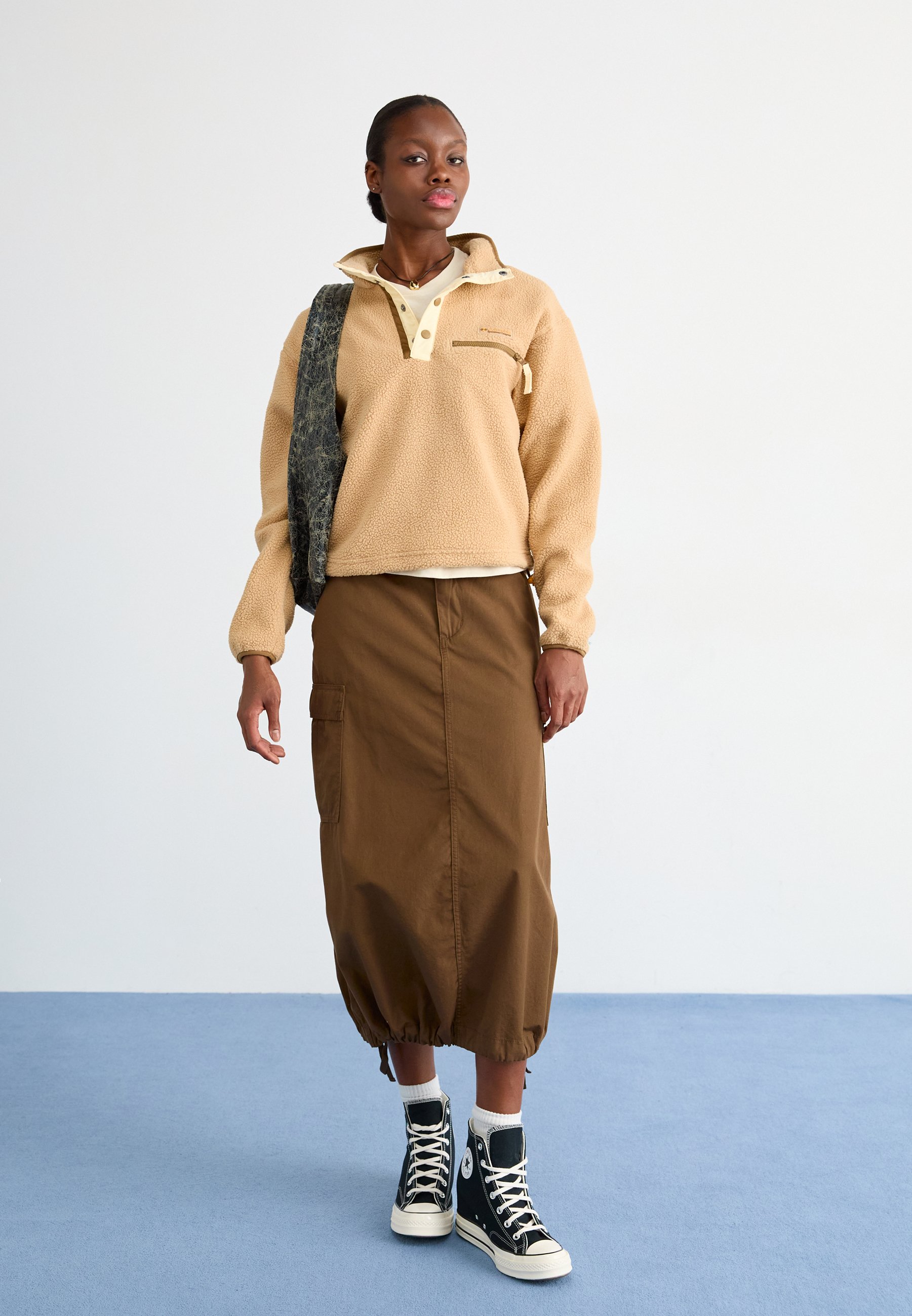 Columbia HELVETIA CROPPED HALF SNAP - Fleece jumper - canoe/beige