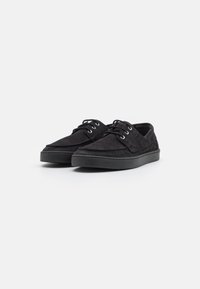 Pier One LEATHER - Sapatos casuais com atacadores - black