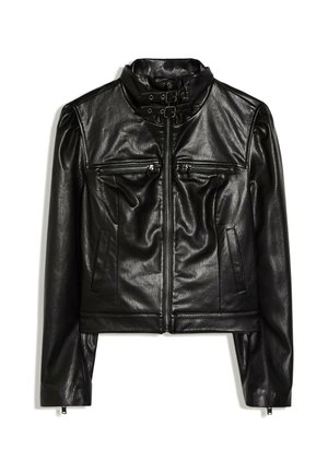 Bershka, Veste en similicuir - black