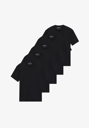UNISEX 5 PACK BASIC LOOSE T-SHIRT - Osnovna majica kratkih rukava - black