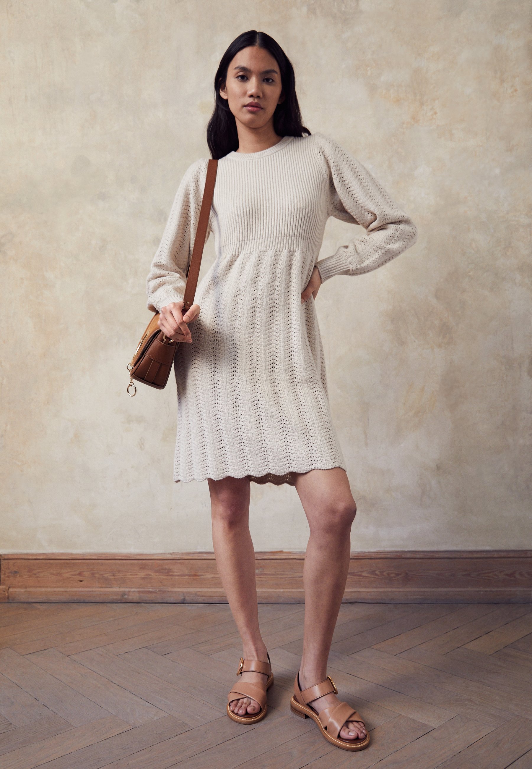 Jumper dress - milk/off-white - Zalando.ie