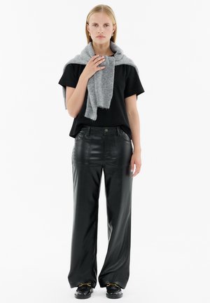 JUDY WIDE  - Trousers -  black