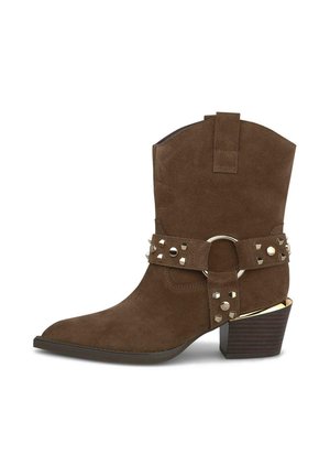 Alma en Pena, Cowboy-/Bikerstiefelette - camel