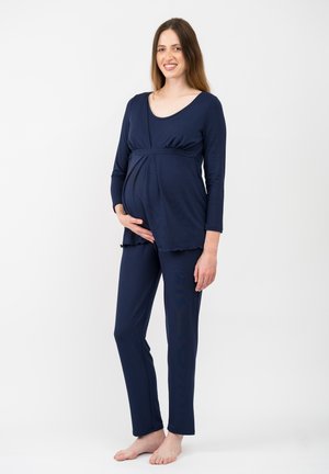 Cool Mama MATERNITY & NURSING 2 IN 1 BASIC - Nachtwäsche Set - dark blue