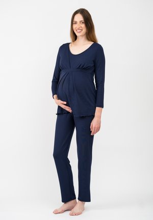 MATERNITY & NURSING 2 IN 1 BASIC - Pyjama set - dark blue