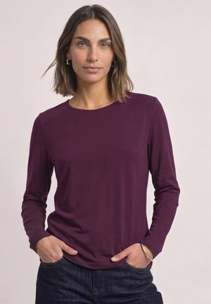 Street One, PLAIN BASIC LONG-SLEEVE TOP - T-shirt à manches longues - berry maroon