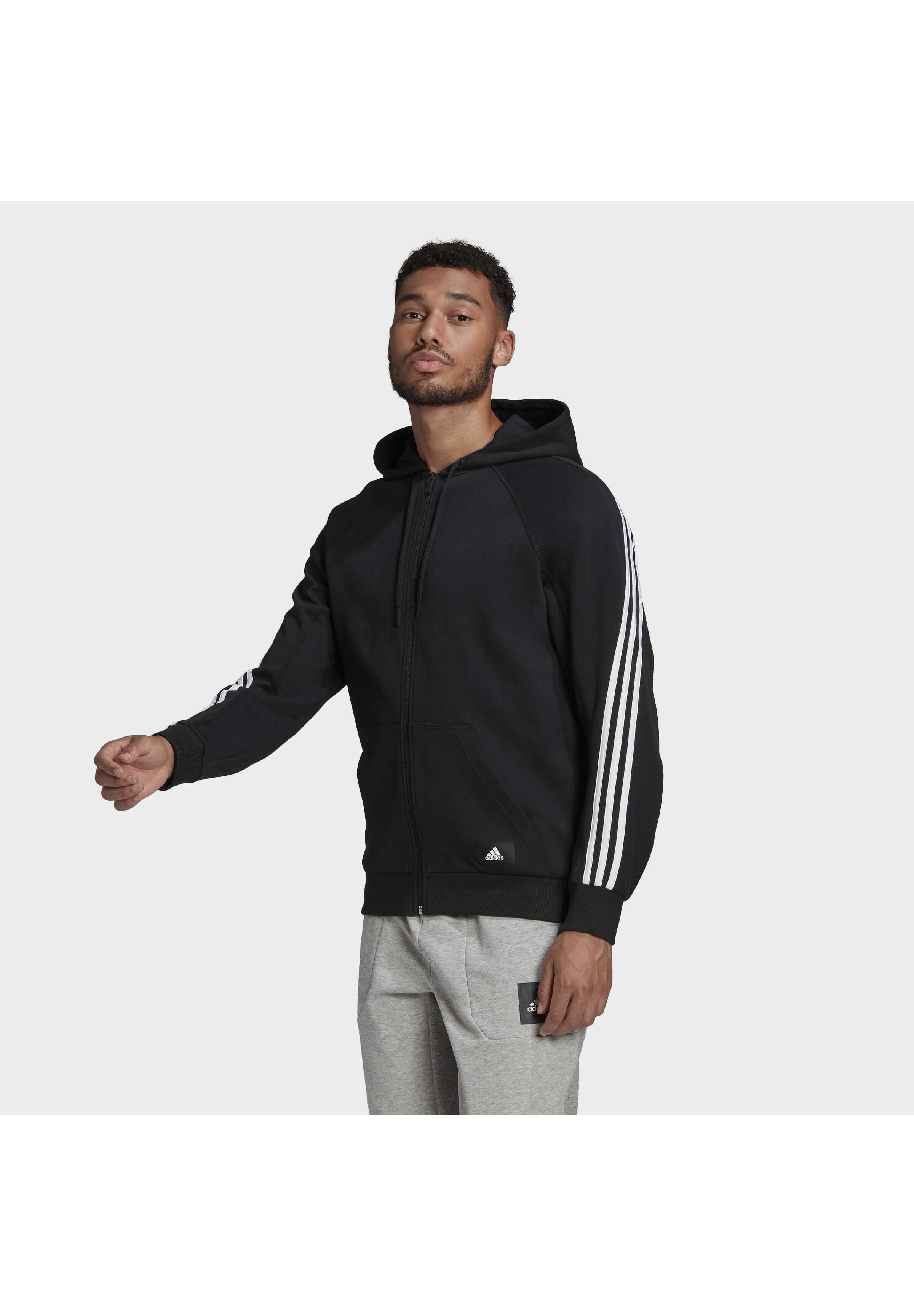 adidas fleece zip up hoodie